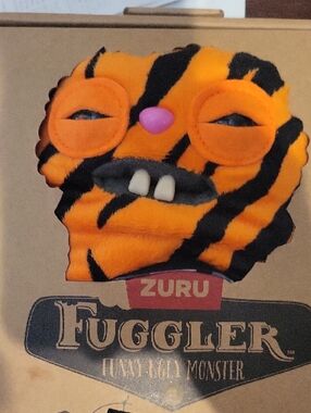 Fuggler Budgie Orange & Black Stuffed Monster